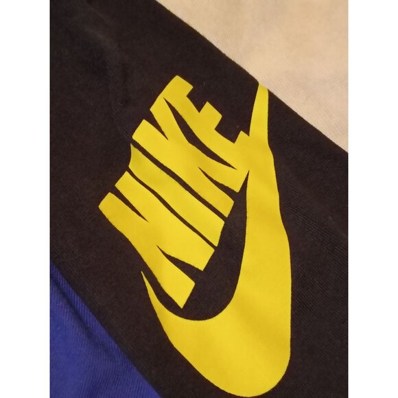 Nike Mens XL Blue & Black Raglan Sleeve T-Shirt Cotton - Picture 3 of 7